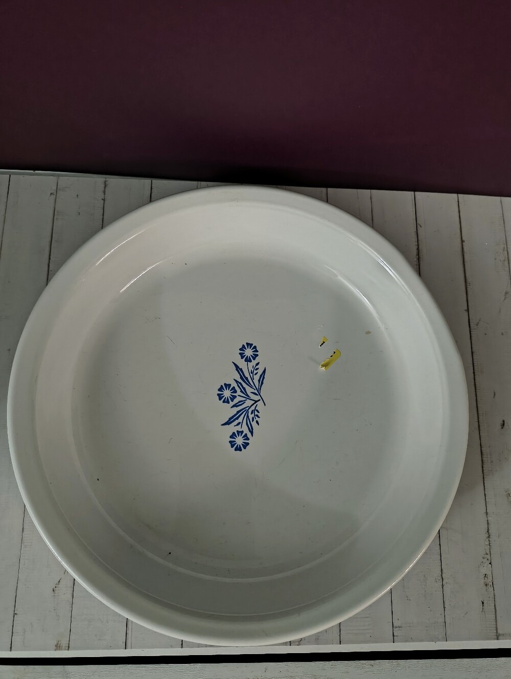 Vintage CorningWare Blue Cornflower Pie Plate P-309 #floral